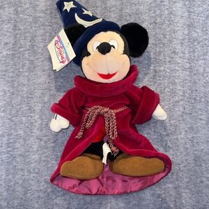Disney Store Sorcerer Mickey Mouse Fantasia Plush 15 inch Vintage NWT